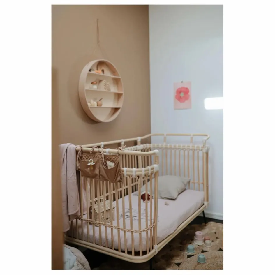 Bermbach Handcrafted Lit bébé Paul en rotin - Liens coton| Cadeau De Naissance