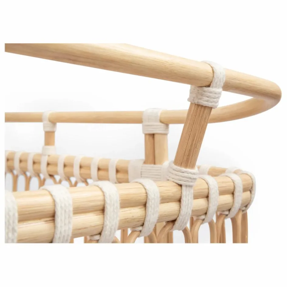 Bermbach Handcrafted Lit bébé Paul en rotin - Liens coton| Cadeau De Naissance