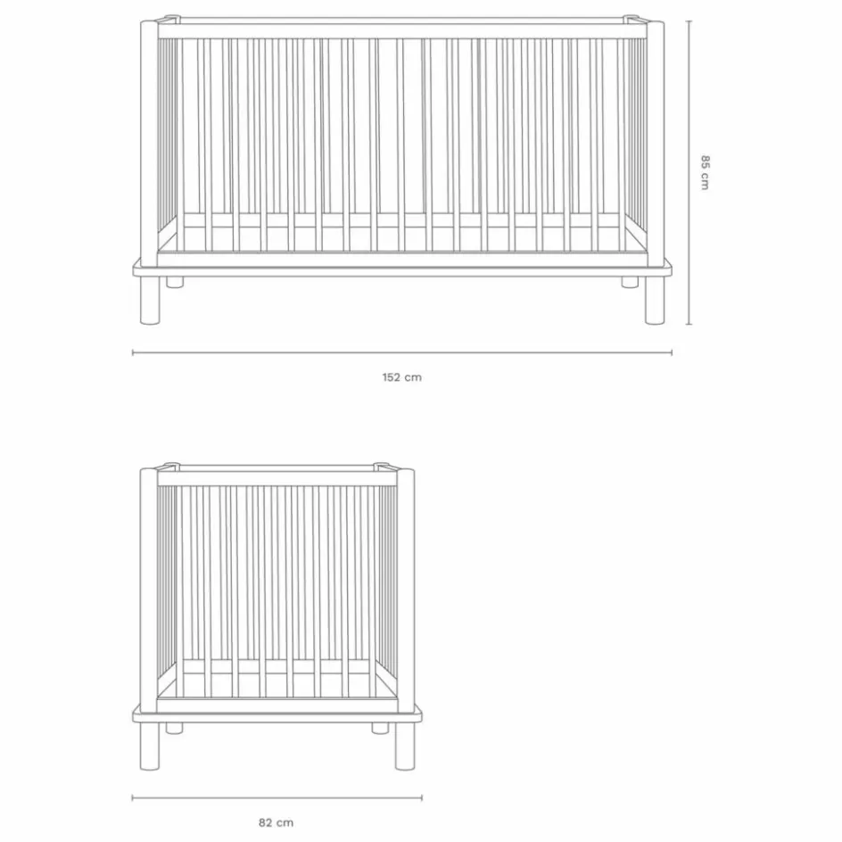 Nobodinoz Lits Évolutifs|Lits Bébé*Lit bébé évolutif 70x140 Latitude et extension lit junior |