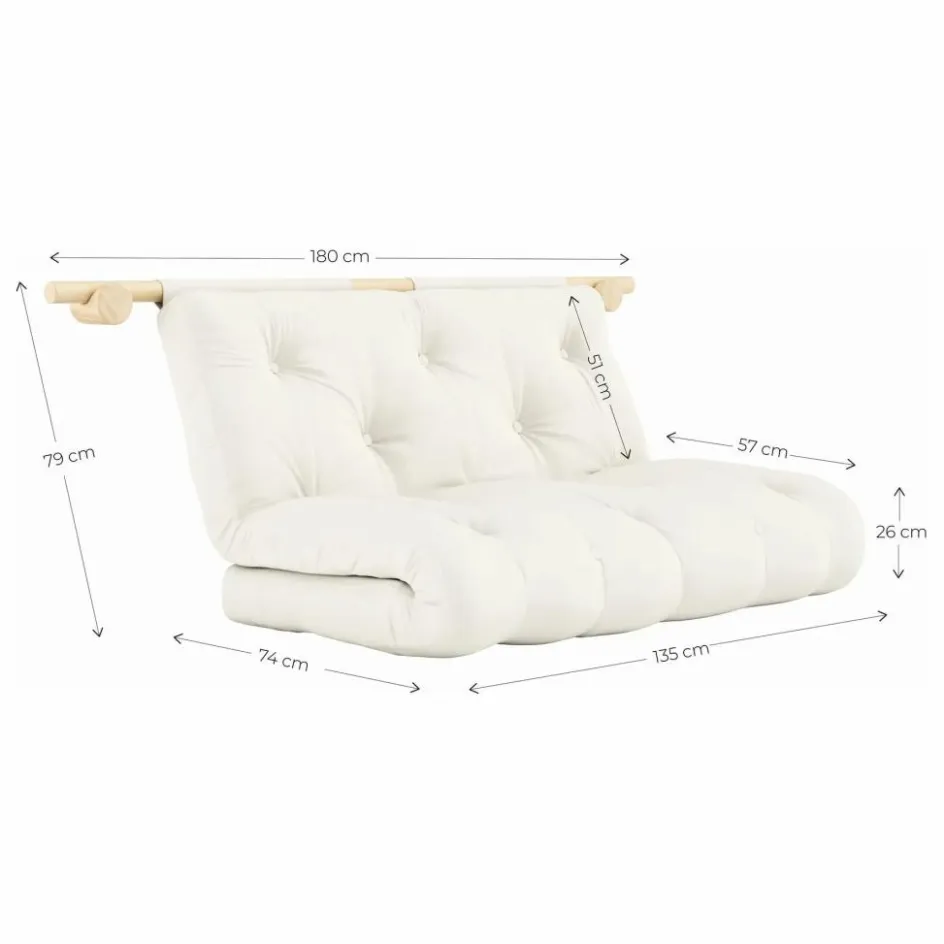 Karup Design Lit d'appoint Hooked 135x200 cm | Mocha