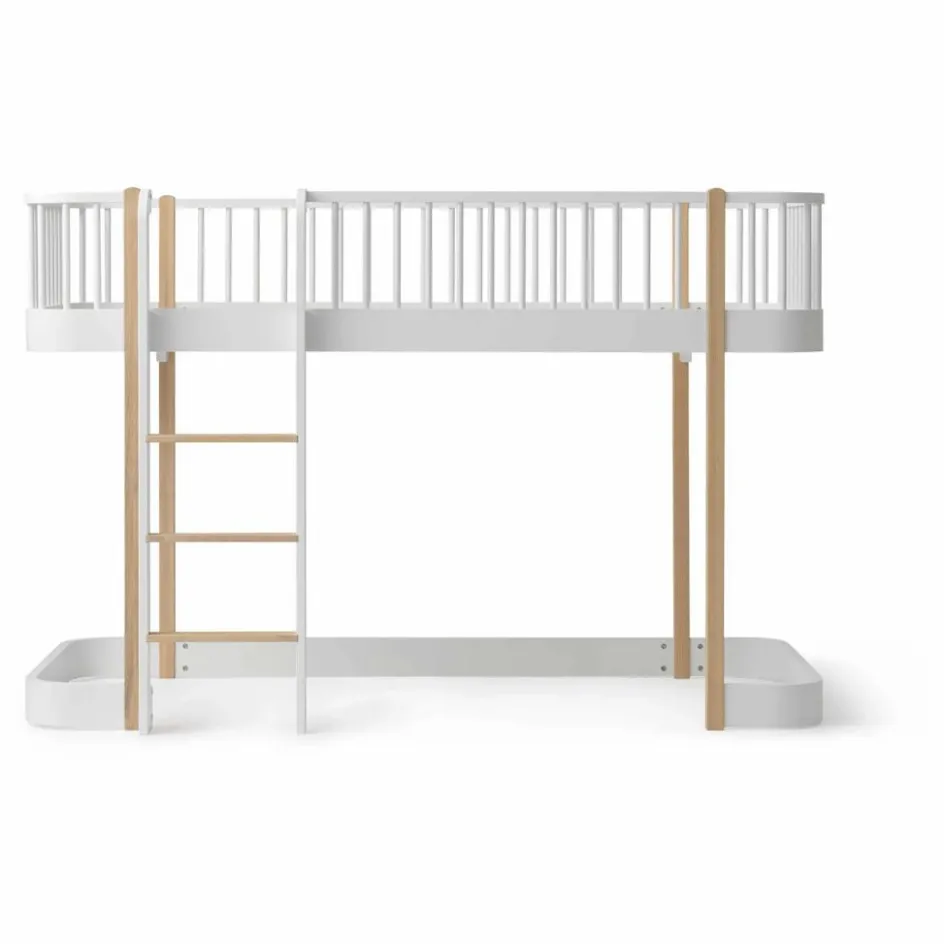 Enfant Oliver Furniture Lits, Matelas Enfant*Lit mezzanine mi-haut Wood Original 90x200 cm |