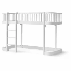 Oliver Furniture Lit mezzanine mi-haut Wood Original 90x200 cm ||Enfant Lits, Matelas Enfant