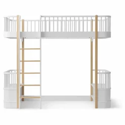 Enfant Oliver Furniture Lits, Matelas Enfant*Lit mezzanine Wood 90x200 cm en |