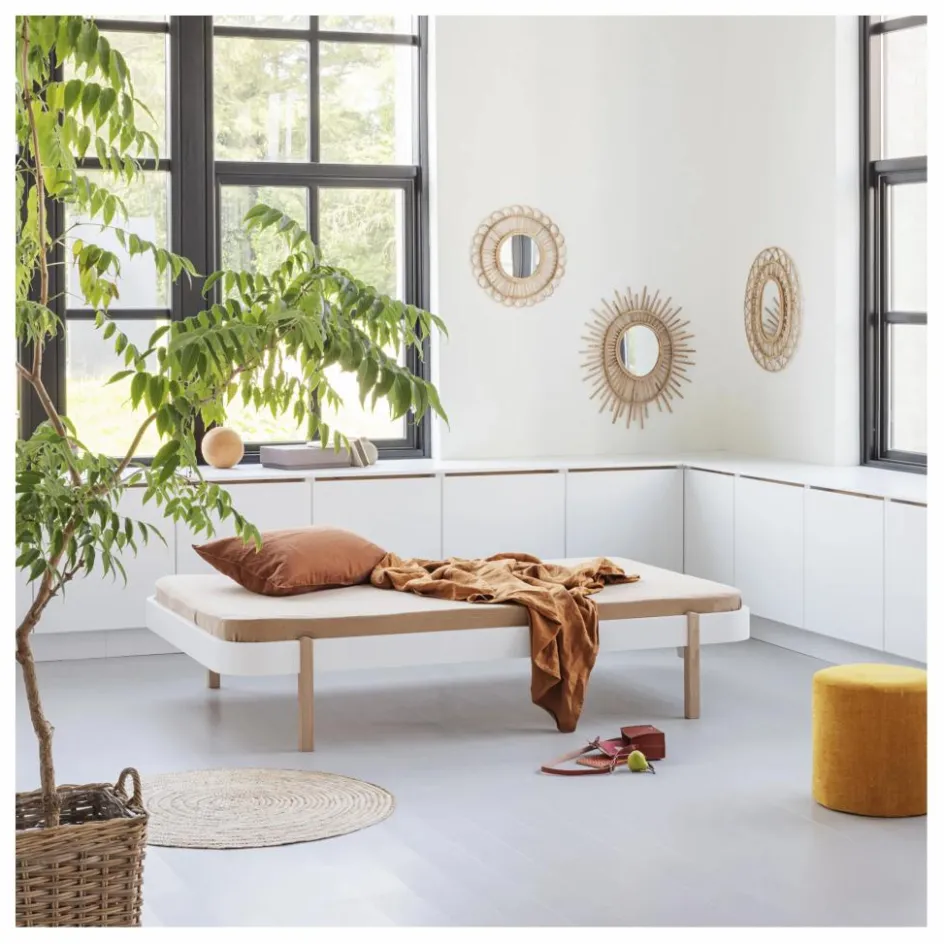New Oliver Furniture Lit Wood Lounger 90x200 cm en | Chêne