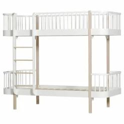 Oliver Furniture Lits superposés Wood 90x200 cm en chêne échelle face|Enfant Lits, Matelas Enfant