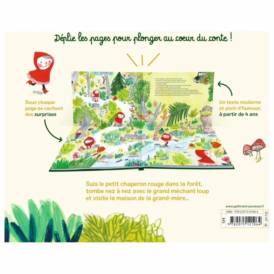 Gallimard Jeunesse Livre à déplier Le Petit Chaperon rouge| Livres Jeunesse|Livres