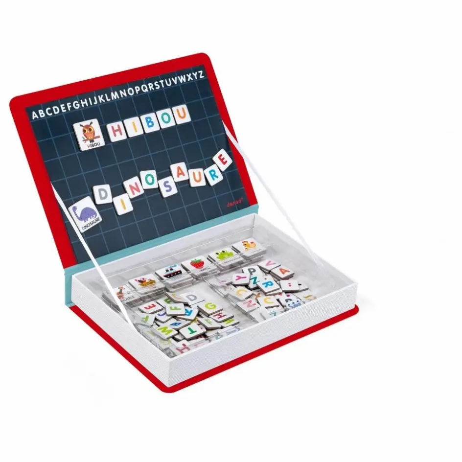 Janod Jeux Éducatifs*Livre magnétique alphabet Magnéti'book - 131 magnets