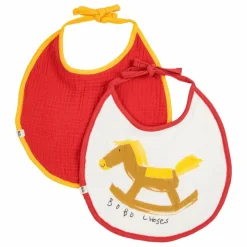 Bobo Choses Lot 2 Bavoirs Cheval Gaze de Coton Bio || Bavoirs, Langes