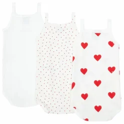 Petit Bateau Lot 3 Bodies à Bretelles Coton Bio || Premières Tenues|Combinaisons Et Bodies