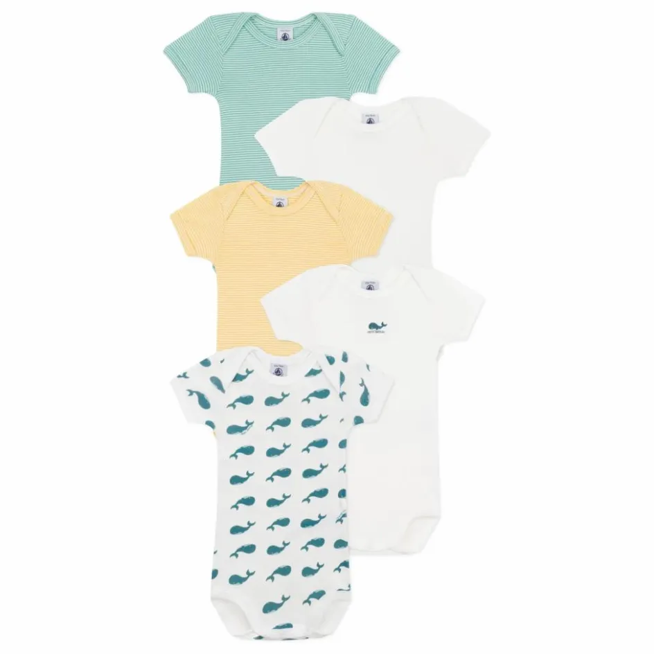 Hot Lot 5 Bodies Baleine Coton Bio | Bodies, Combinaisons|Pyjamas Et Bodies