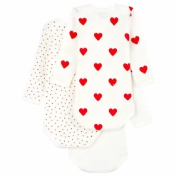 Lot 3 Bodies Coeur Coton Bio | Premières Tenues|Pyjamas Et Bodies