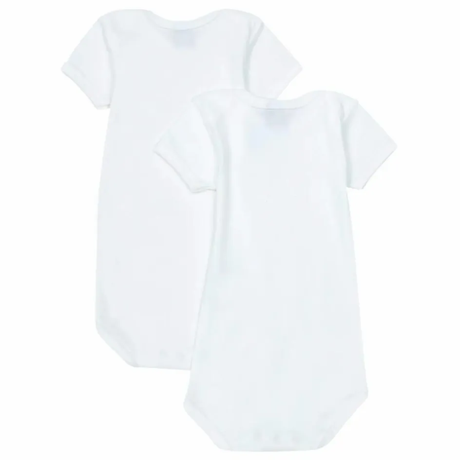Petit Bateau Premières Tenues|Pyjamas Et Bodies*Lot 2 Bodies Coton Bio |