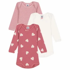 Petit Bateau Pyjamas Et Bodies|Premières Tenues*Lot 3 Bodies Cœur |