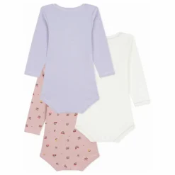 Sale Lot 3 Bodies Fleuris Coton Bio | Pyjamas Et Bodies|Premières Tenues