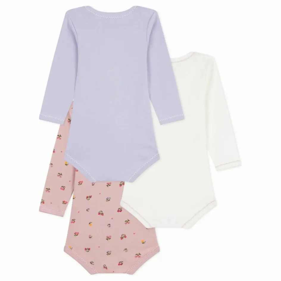 Sale Lot 3 Bodies Fleuris Coton Bio | Pyjamas Et Bodies|Premières Tenues