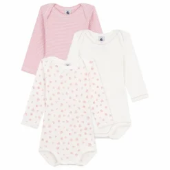 Petit Bateau Pyjamas Et Bodies|Premières Tenues*Lot 3 Bodies Girly |