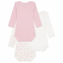 Petit Bateau Pyjamas Et Bodies|Premières Tenues*Lot 3 Bodies Girly |