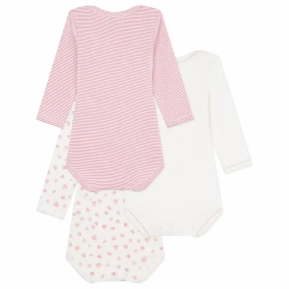 Petit Bateau Pyjamas Et Bodies|Premières Tenues*Lot 3 Bodies Girly |