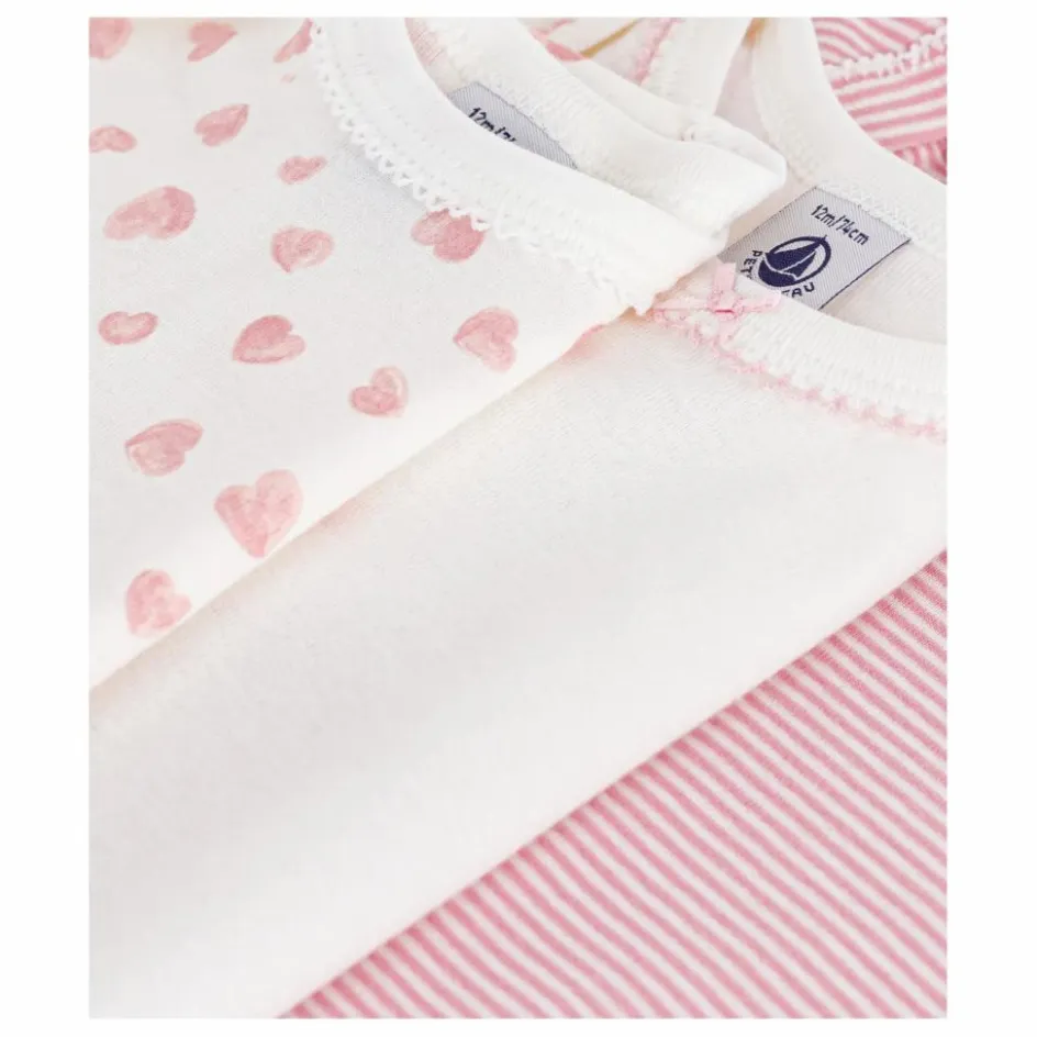 Petit Bateau Pyjamas Et Bodies|Premières Tenues*Lot 3 Bodies Girly |