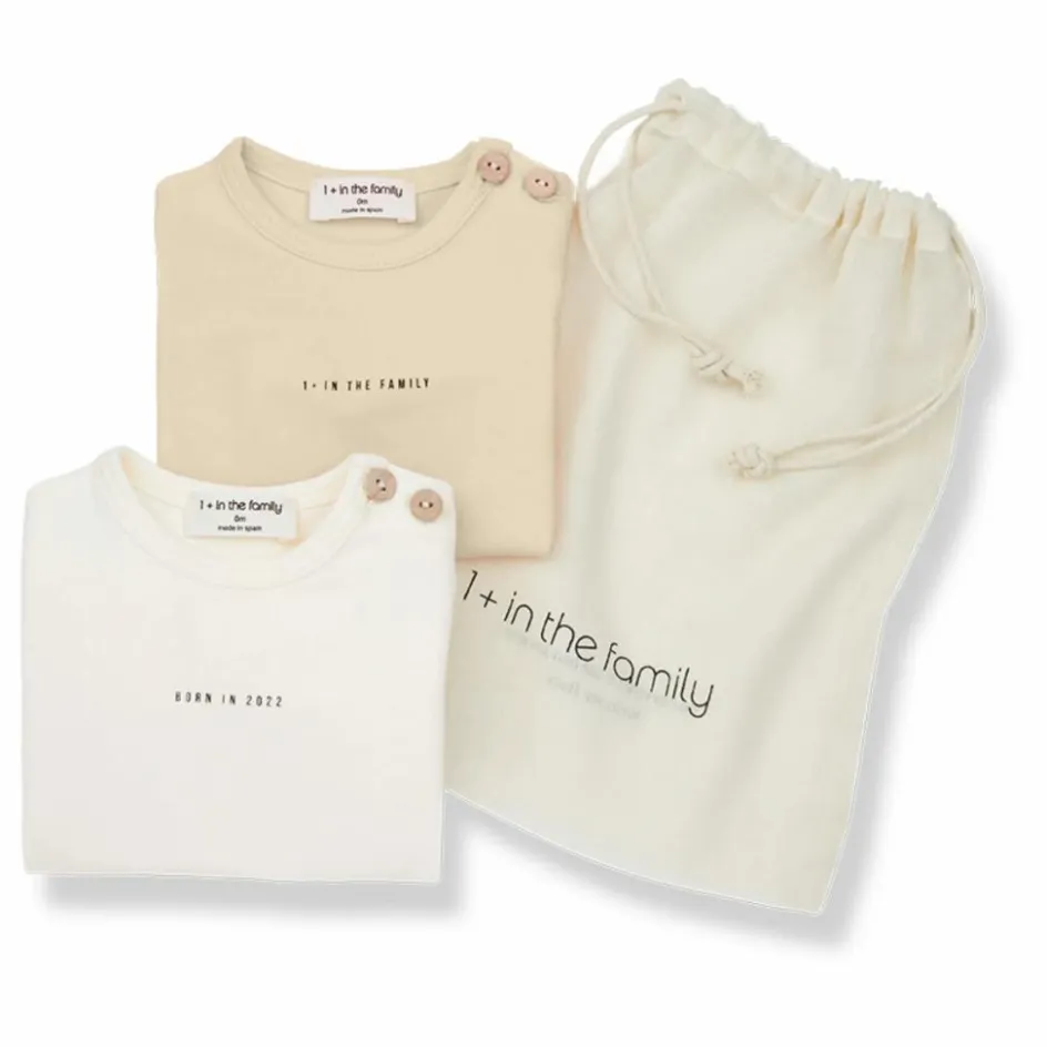 Sale 1+ in the family Lot 2 bodies Lis Coton Bio | Beige