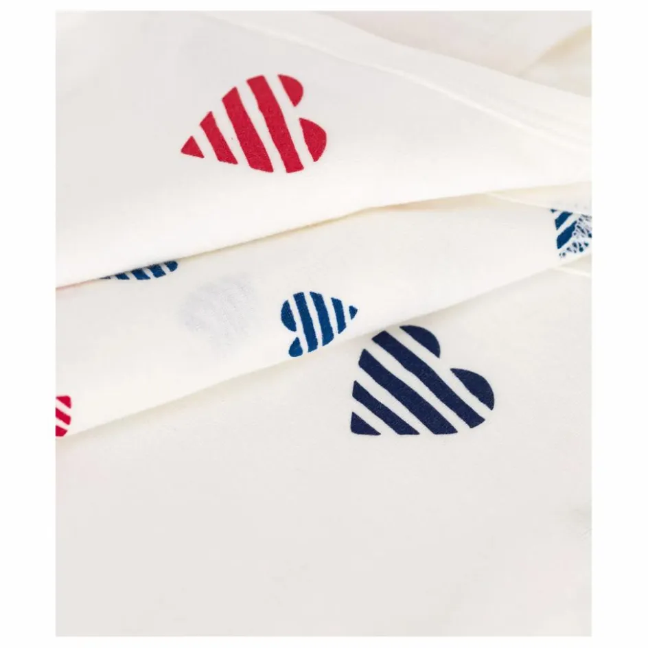 Petit Bateau Lot 3 Bodies Naissance Cœur Rayé Coton Bio || Bodies, Combinaisons|Pyjamas Et Bodies