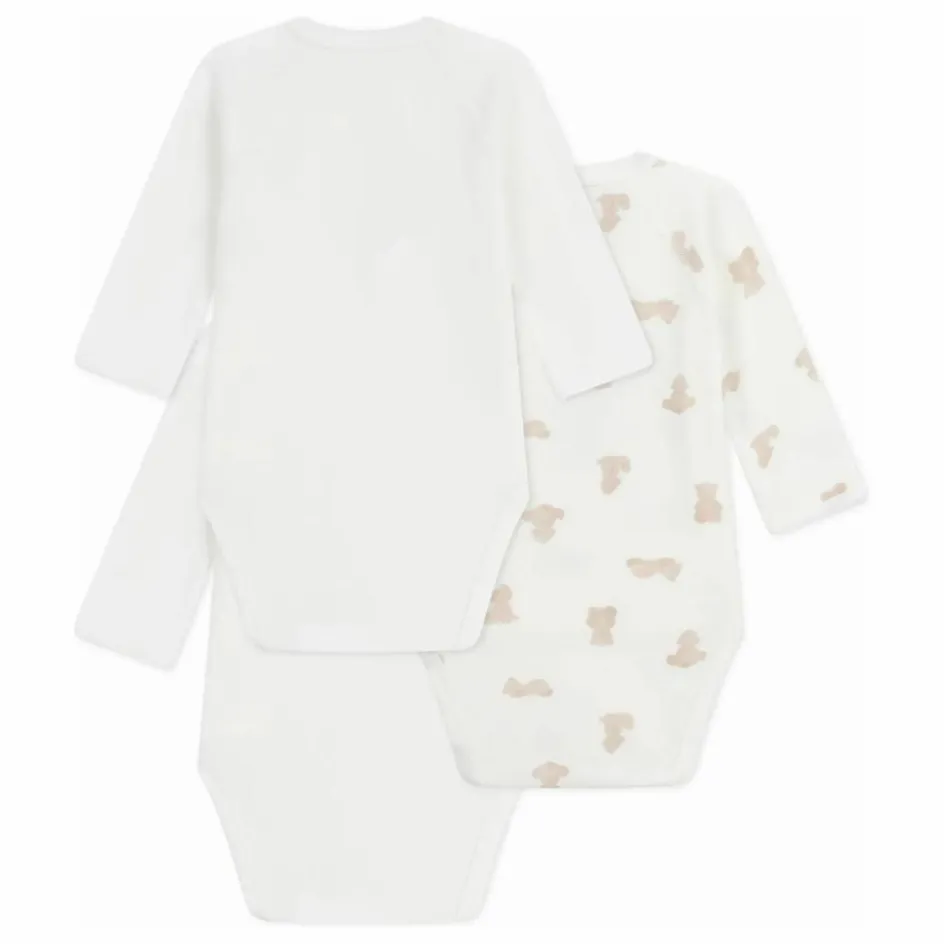 Petit Bateau Lot 3 Bodies Oursons Coton Bio || Bodies, Combinaisons|Pyjamas Et Bodies