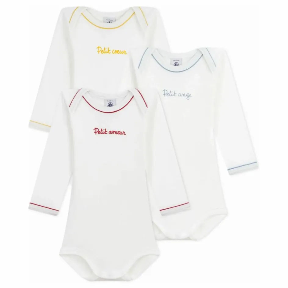 Lot 3 Bodies Petit Ange Coton Bio | Bodies, Combinaisons|Pyjamas Et Bodies