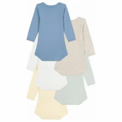 Hot Petit Bateau Lot 5 Bodies Semainier Coton Bio | Jaune