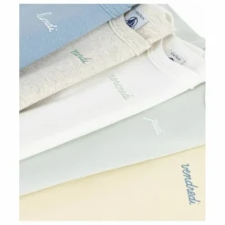 Hot Petit Bateau Lot 5 Bodies Semainier Coton Bio | Jaune