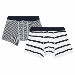 Petit Bateau Lot 2 Boxers Marinière Coton Bio ||Enfant Nuit, Sous-Vêtements|Nuit, Sous-Vêtements
