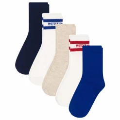 Petit Bateau Lot 5 Chaussettes Hautes Côtelé | Blanc