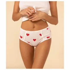 Clearance Petit Bateau Lot 2 Culottes Cœurs - Collection Femme | Blanc