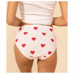 Clearance Petit Bateau Lot 2 Culottes Cœurs - Collection Femme | Blanc