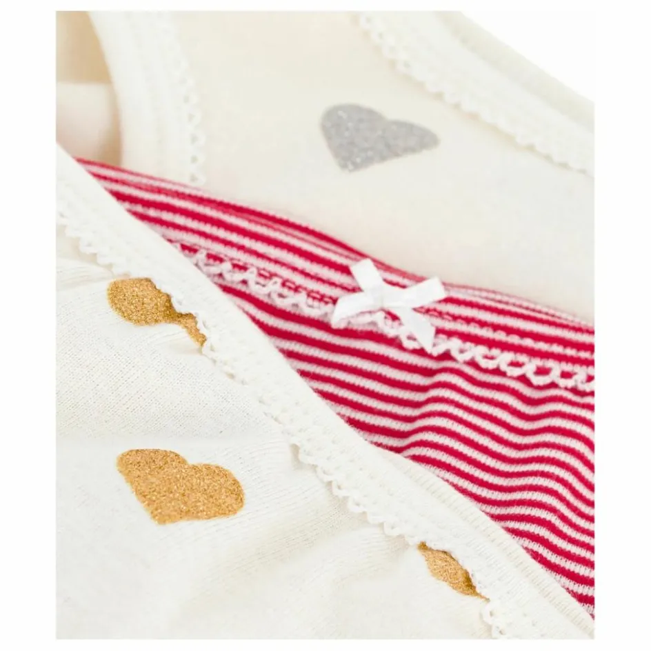 Enfant Petit Bateau Nuit, Sous-Vêtements*Lot 3 Culottes Cœurs Pailletés |