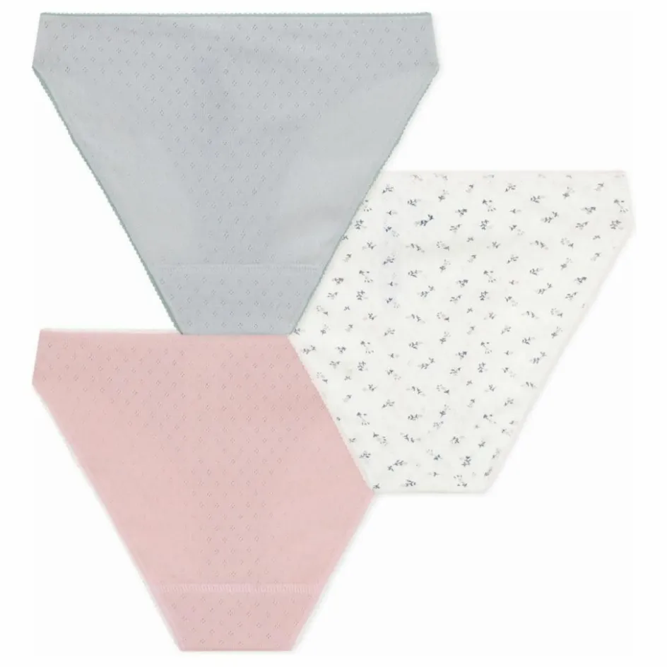 Sale Lot 3 Culottes Fleuries Coton Bio | Femme Lingerie, Chaussettes