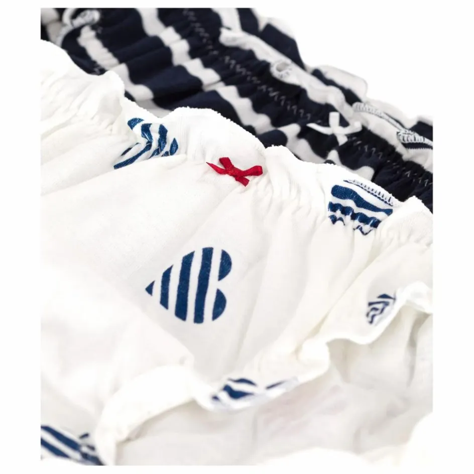 Femme Petit Bateau Lingerie, Chaussettes*Lot 2 Culottes Froufrou Coton Bio |
