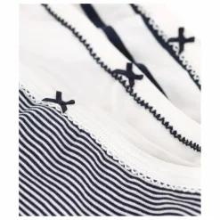 Outlet Petit Bateau Lot 3 Culottes Marinière Coton Bio | Bleu marine