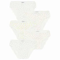 Best Petit Bateau Lot 5 Culottes Mini Cœurs | Ecru