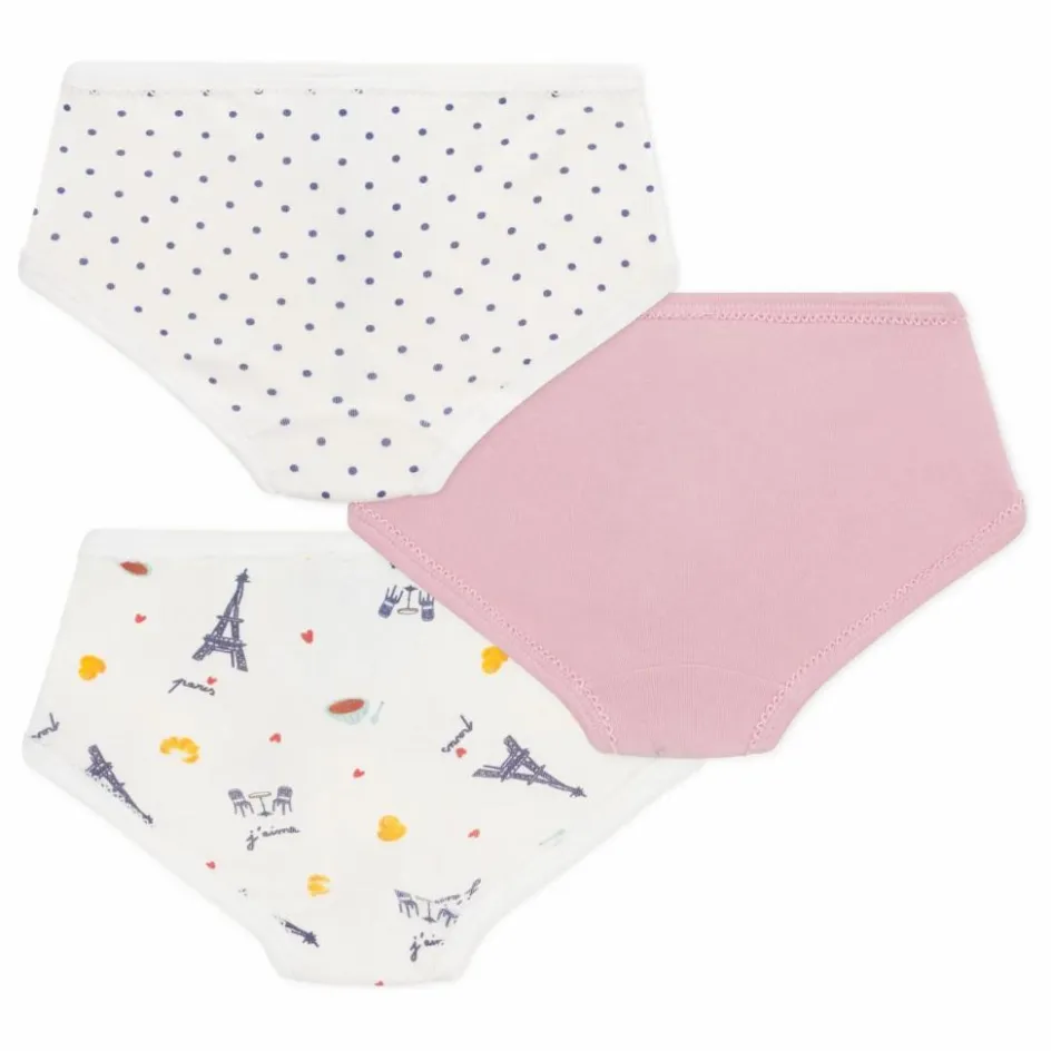 Enfant Petit Bateau Nuit, Sous-Vêtements*Lot 3 Culottes Paris Coton Bio |
