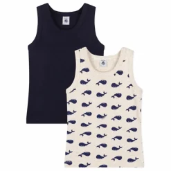 New Lot 2 Débardeurs Baleines Coton Bio | Enfant Blouses, T-Shirts|T-Shirts, Chemises