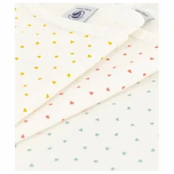 Petit Bateau Lot 3 Débardeurs Mini Cœurs ||Enfant Blouses, T-Shirts