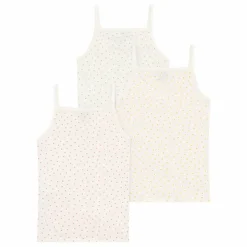 Petit Bateau Lot 3 Débardeurs Mini Cœurs ||Enfant Blouses, T-Shirts