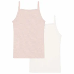 Petit Bateau Lot 2 Débardeurs Rayés ||Enfant Nuit, Sous-Vêtements