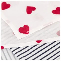 Petit Bateau Langes|Bavoirs, Langes*Lot 2 Langes Cœurs |