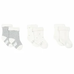 New Petit Bateau Lot 3 Paires Chaussettes Mata Coton Bio | Blanc