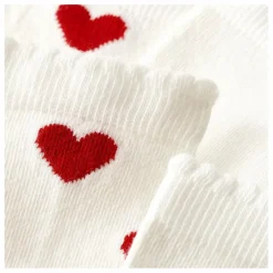 New Petit Bateau Lot 2 Paires de Chaussettes Cœur | Rouge