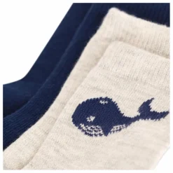 Discount Petit Bateau Lot 2 Paires de Chaussettes Baleines | Bleu