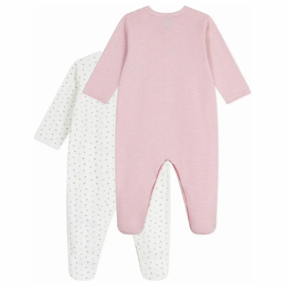 Petit Bateau Lot 2 Pyjamas Cœurs Coton Bio || Pyjamas, Sous-Vêtements|Pyjamas Et Bodies