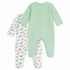 Petit Bateau Pyjamas, Sous-Vêtements|Pyjamas, Sous-Vêtements*Lot 2 Pyjamas Zèbres Coton Bio |