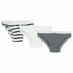 Petit Bateau Lot 3 Slips Marinière Coton Bio ||Enfant Nuit, Sous-Vêtements